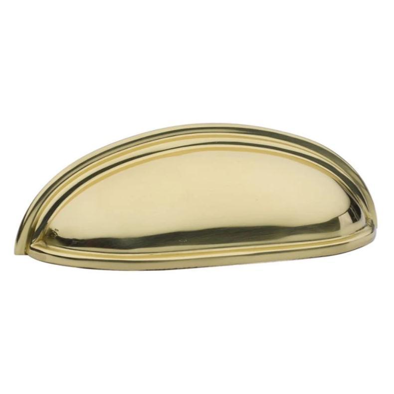 Unlacquered Brass Heritage Cabinet Cup Drawer Pull - Kitchen Drawer Handle