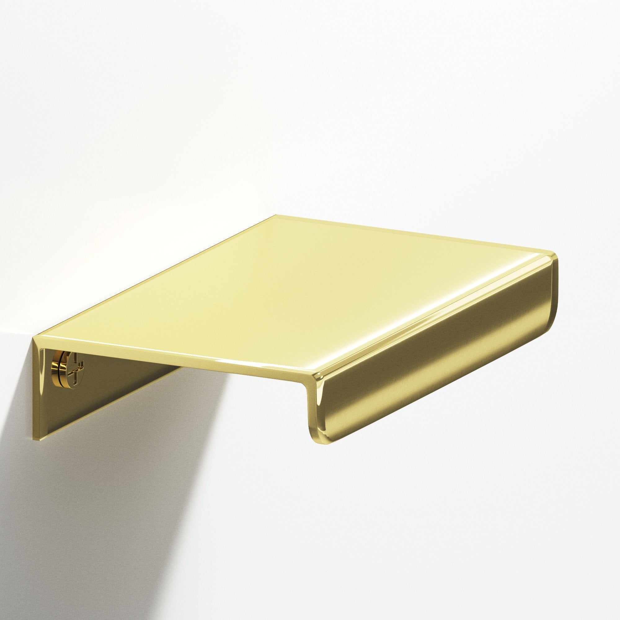 Polished Brass "Milenia" Edge Drawer Pulls