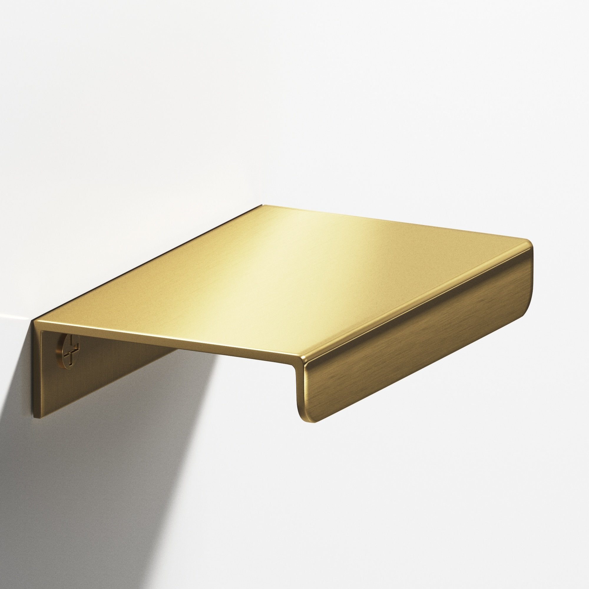 Satin Brass "Milenia" Edge Drawer Pulls