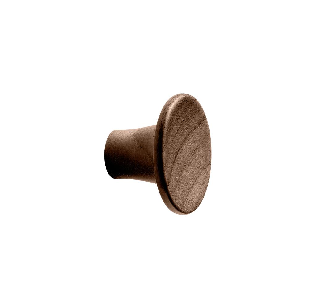 Lacquered Walnut Wood "Tuba" Cabinet Knob and Drawer Pulls