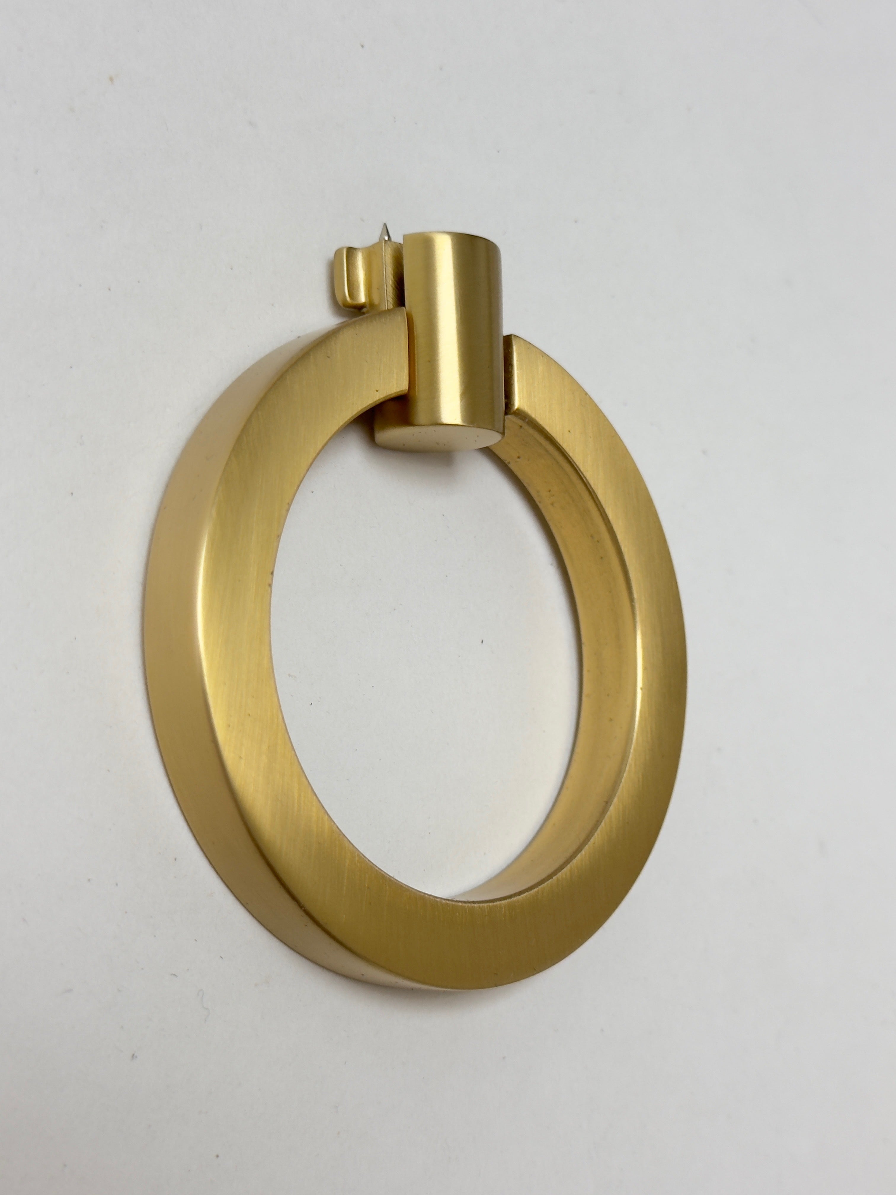 Satin Brass "Maya" Round Ring Pull Cabinet Knob