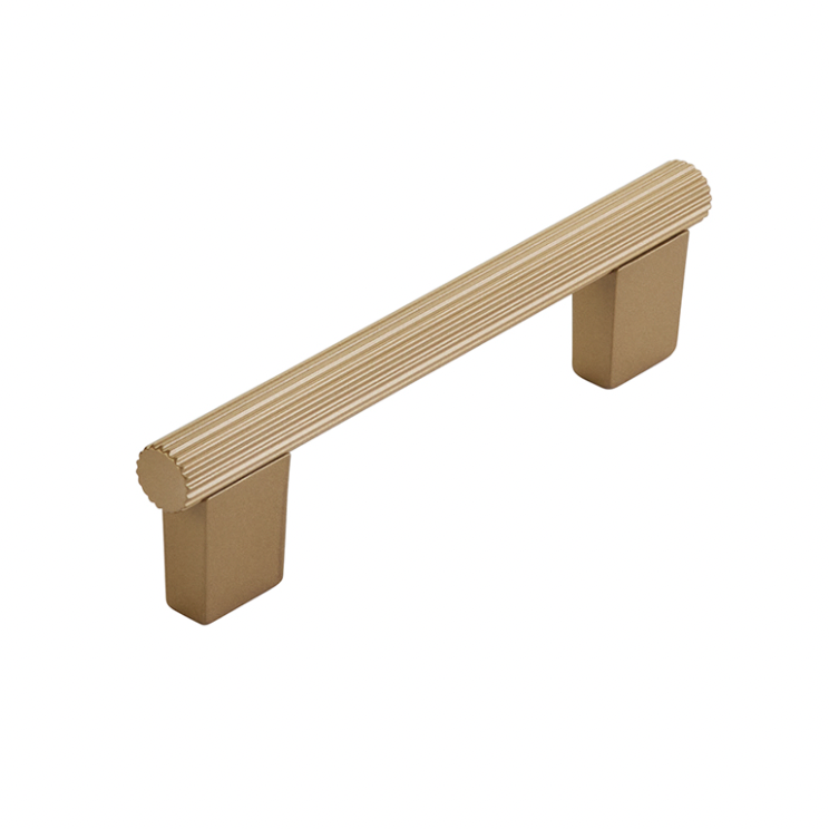 Brushed Nickel Solid Texture Knurled Drawer Pulls and Knobs