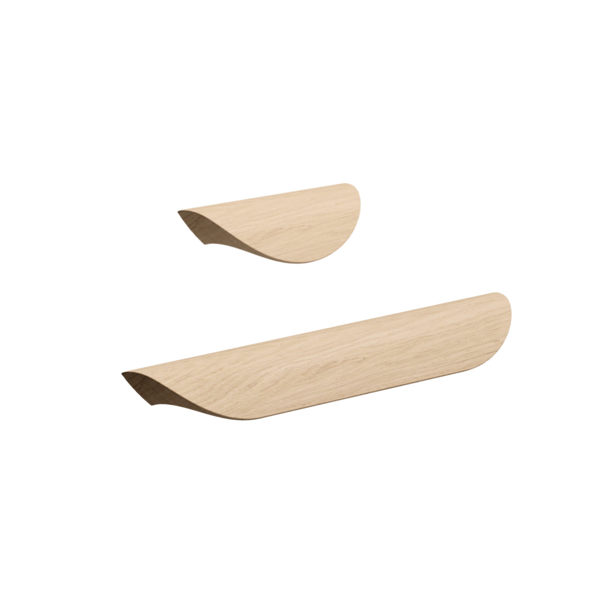 Unlacquered Oak Wood "Archive" Tab Drawer Pulls