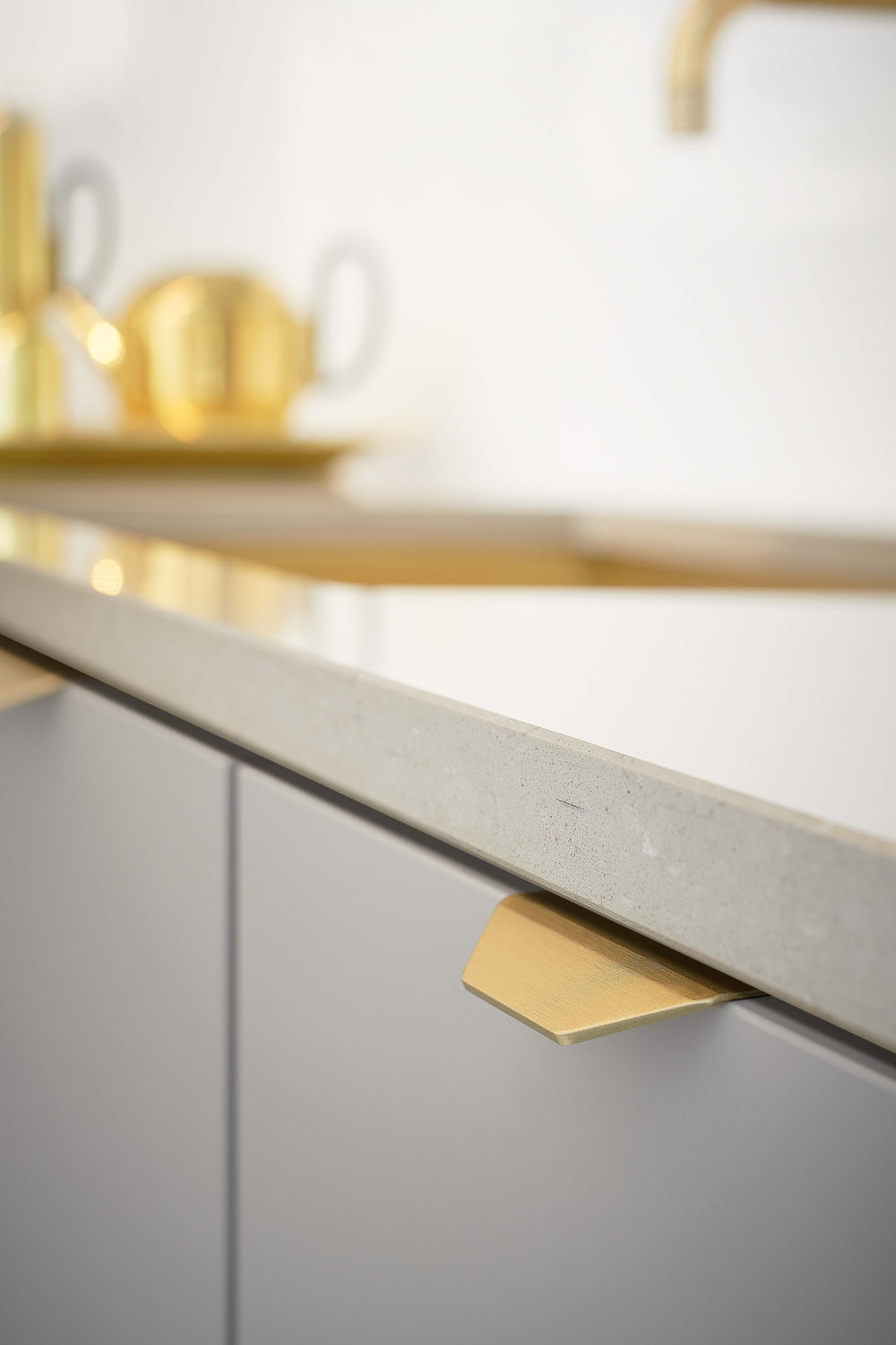 Matte Bronze "Blaze" Edge Drawer Tab Pulls