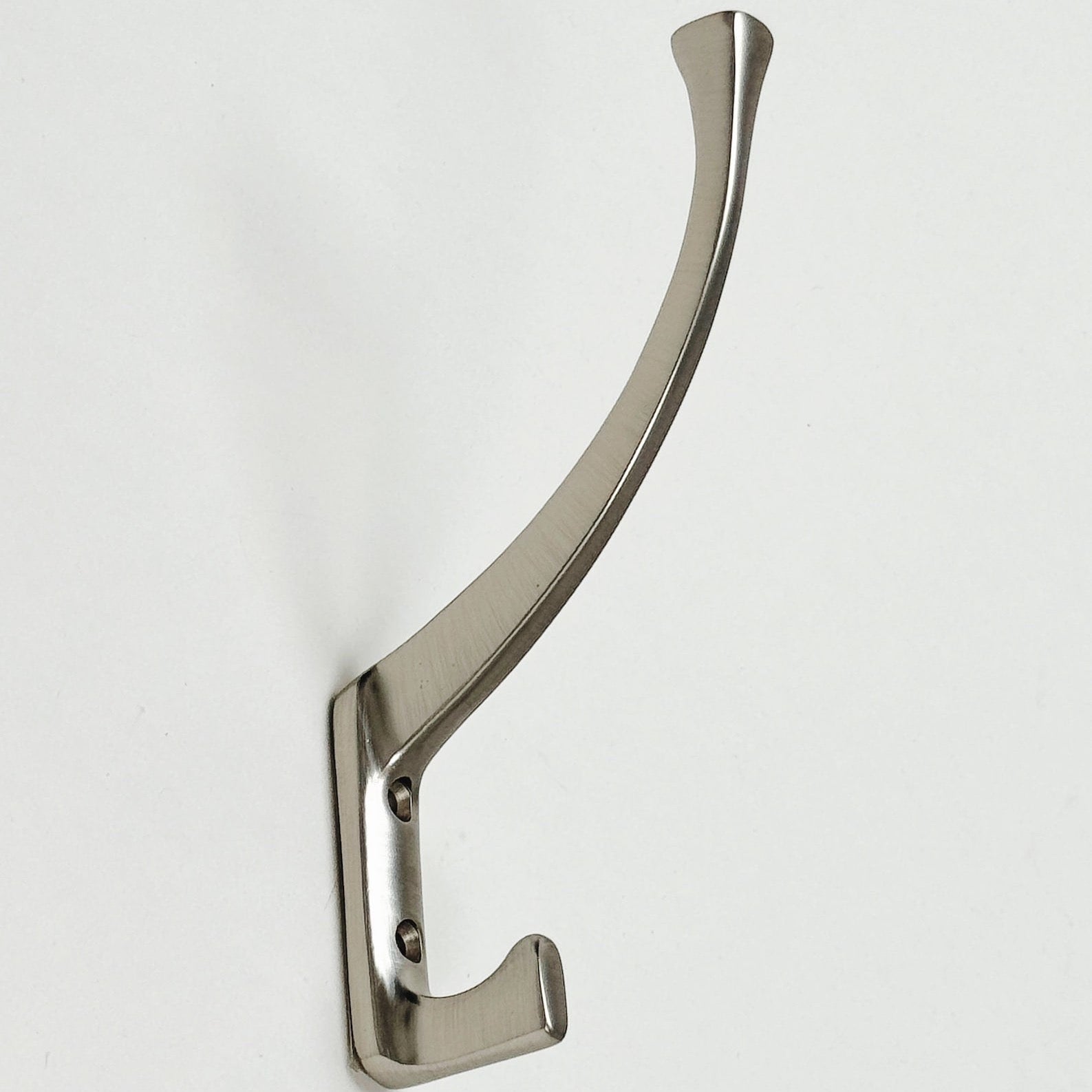 Brushed Nickel "Zen" Wall Coat and Hat Hook - Forge Hardware Studio