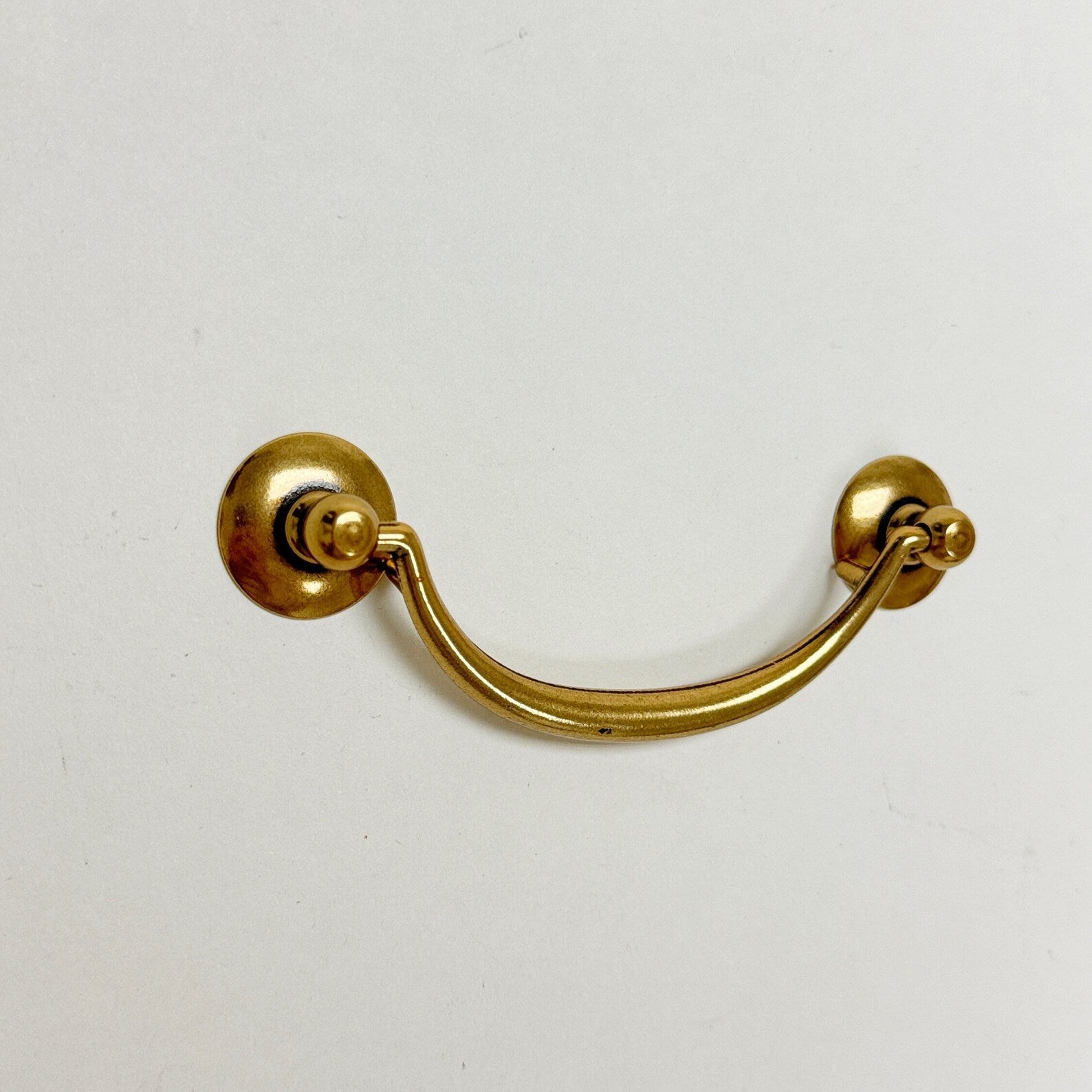 Brass Ring Pulls "Bail" Antique Brass Hardware - Forge Hardware Studio