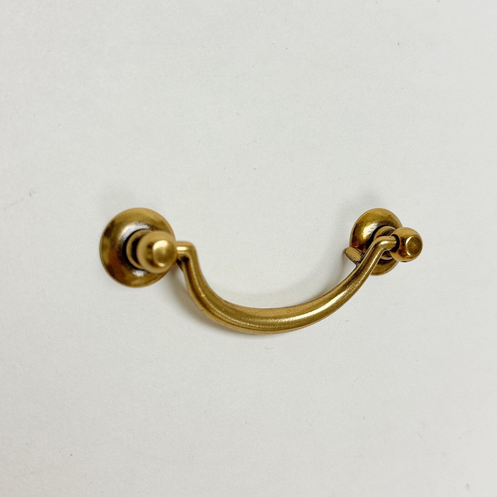 Brass Ring Pulls "Bail" Antique Brass Hardware - Forge Hardware Studio