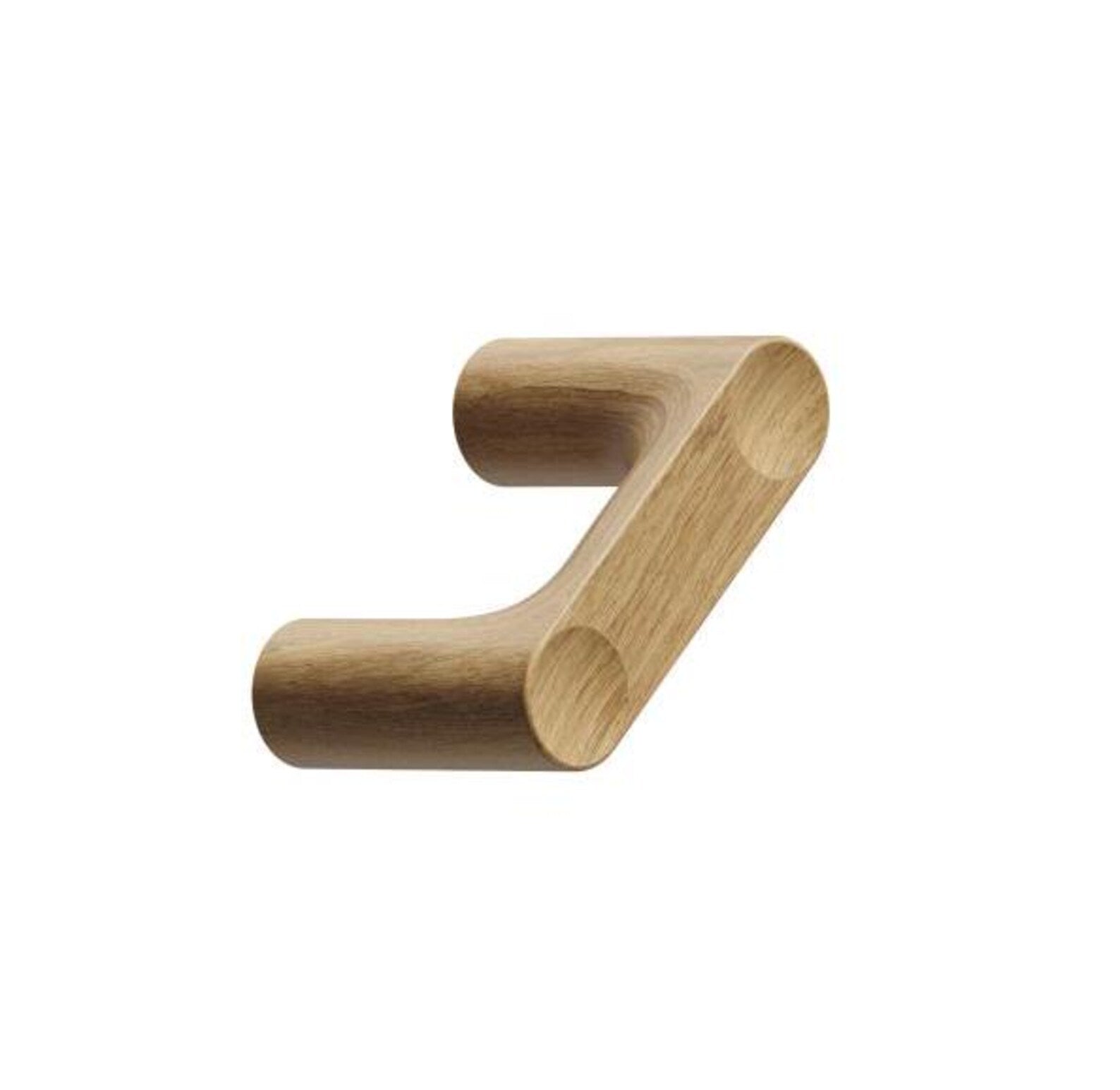 Lacquered Oak Wood "Punto" Cabinet Knob and Drawer Pulls