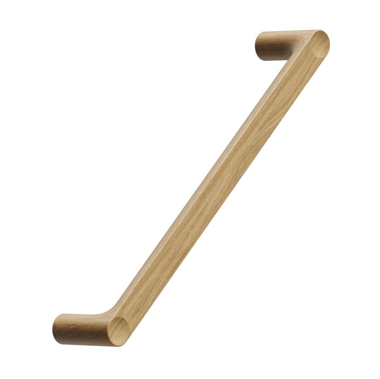 Lacquered Oak Wood "Punto" Cabinet Knob and Drawer Pulls