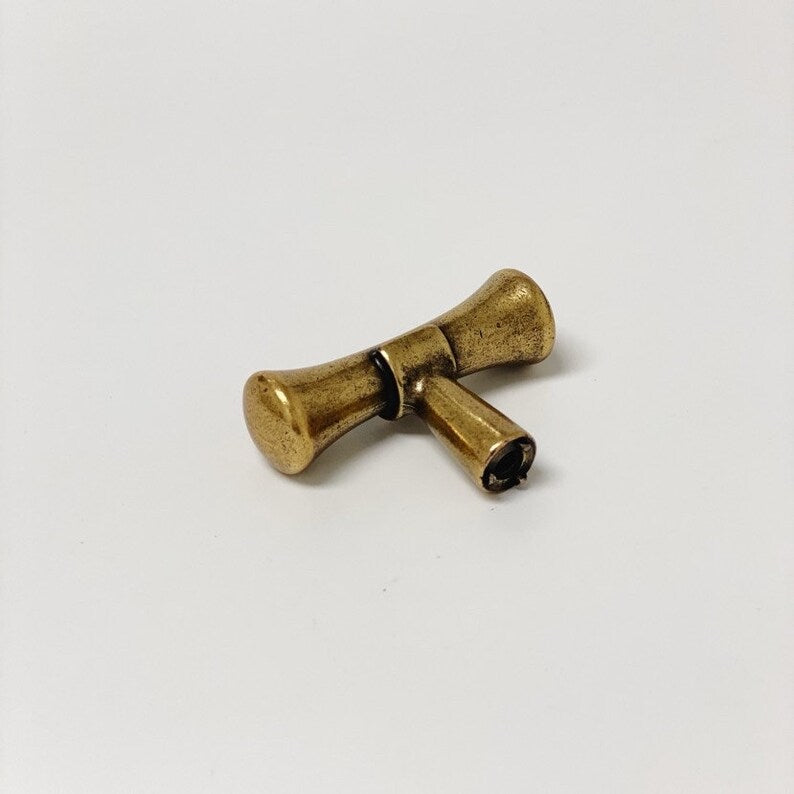 Hourglass "Tuscany" Drawer Pulls and Knobs in Antique Brass - Forge Hardware Studio