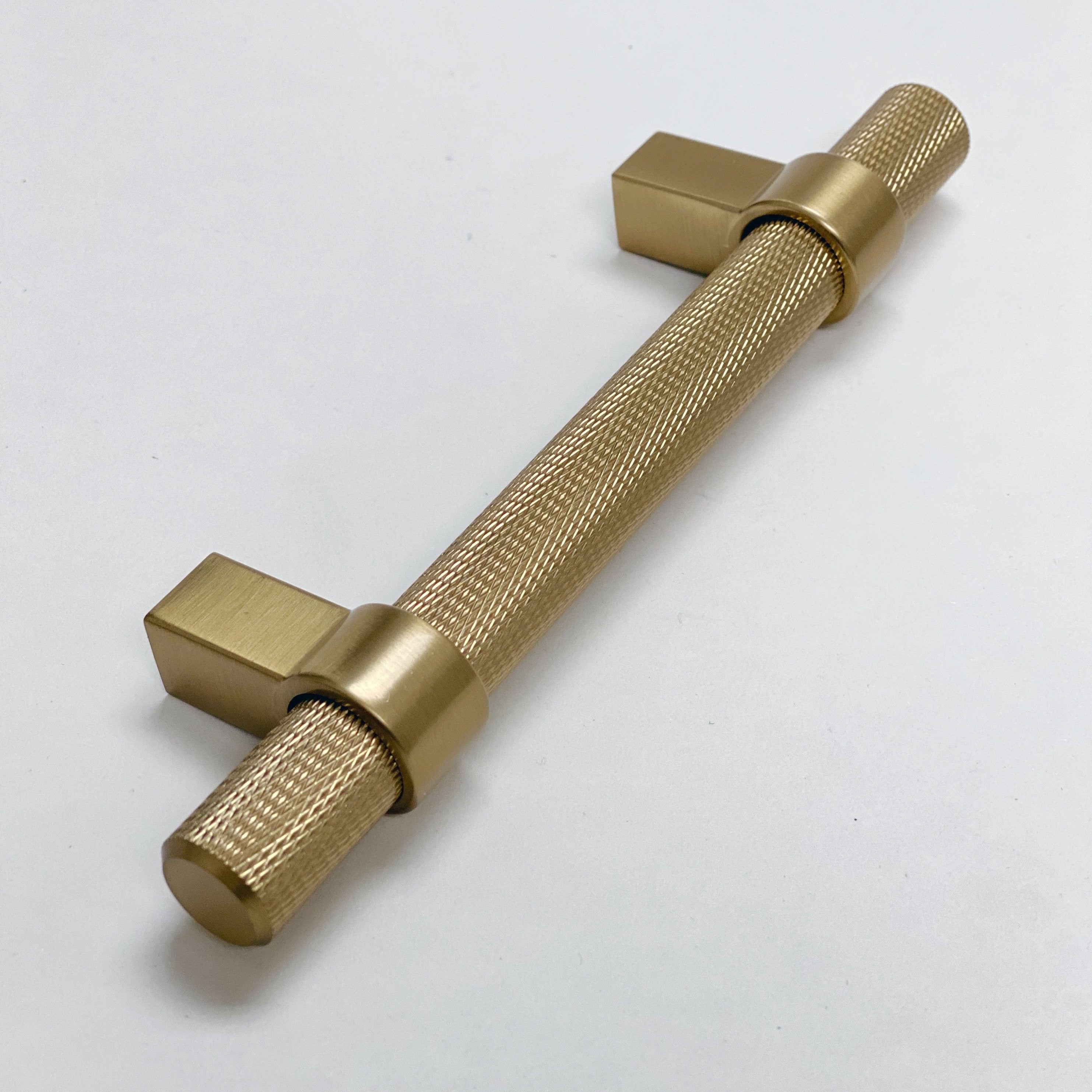 Knurled "Prelude" Champagne Bronze Cabinet Knobs and Drawer Pulls