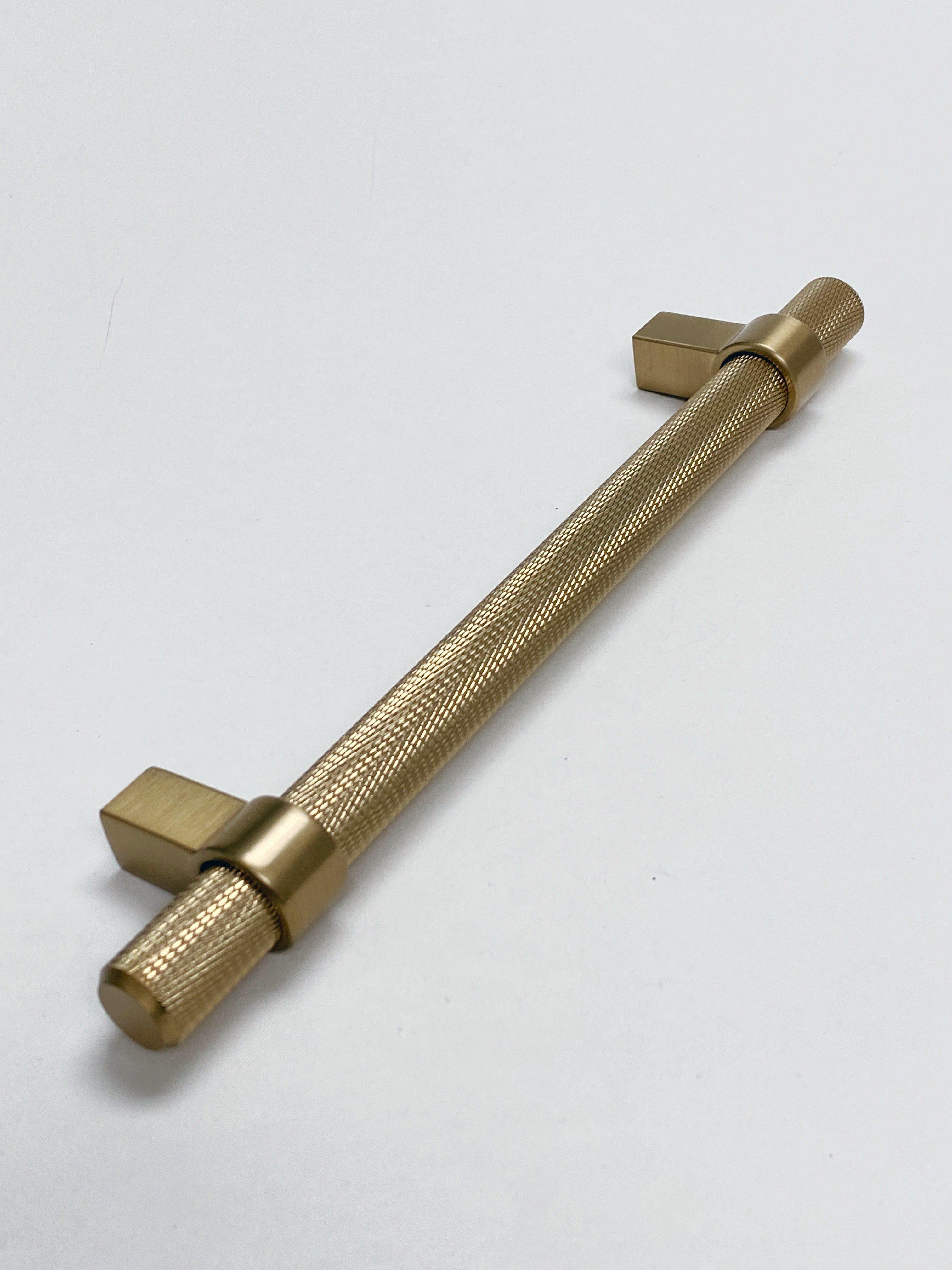 Knurled "Prelude" Champagne Bronze Cabinet Knobs and Drawer Pulls