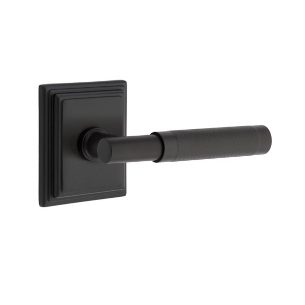 Emtek Select L Square Faceted Lever Wilshire Rosette