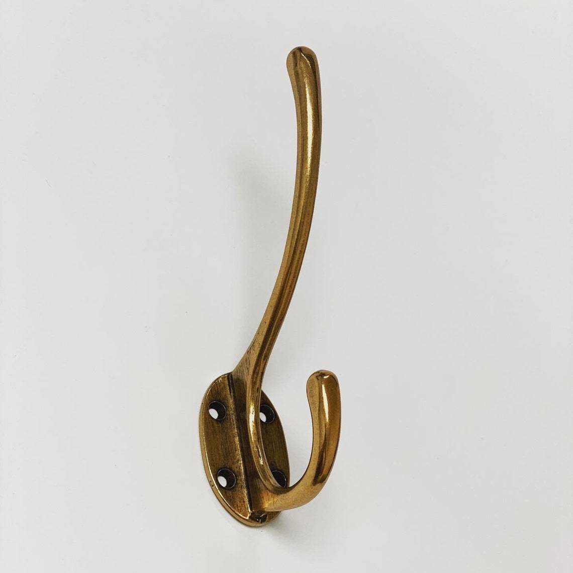 Antique Brass Capri Large Modern Wall Hat and Coat Hook