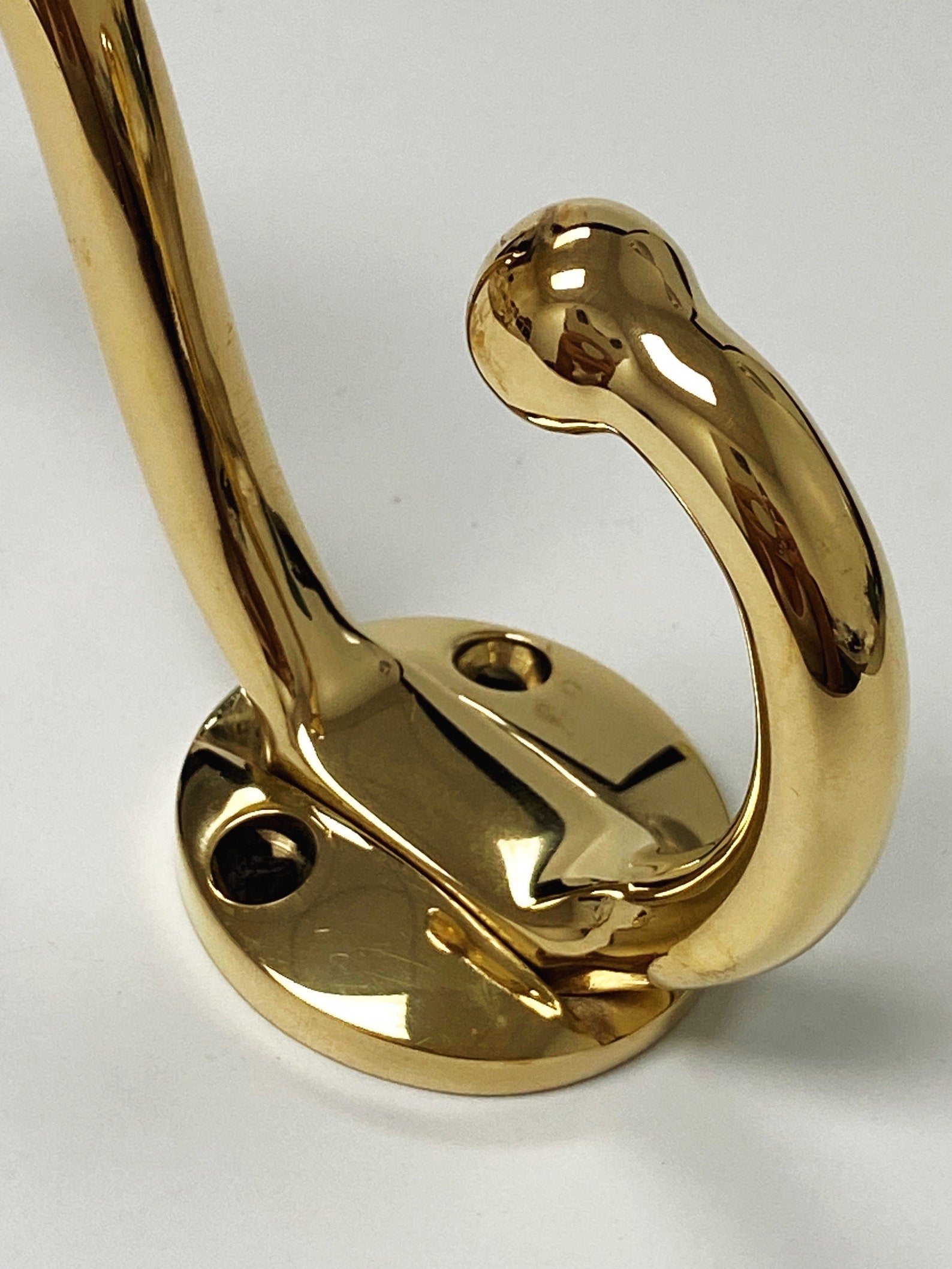 Plain Coat Hook in Unlacquered Brass