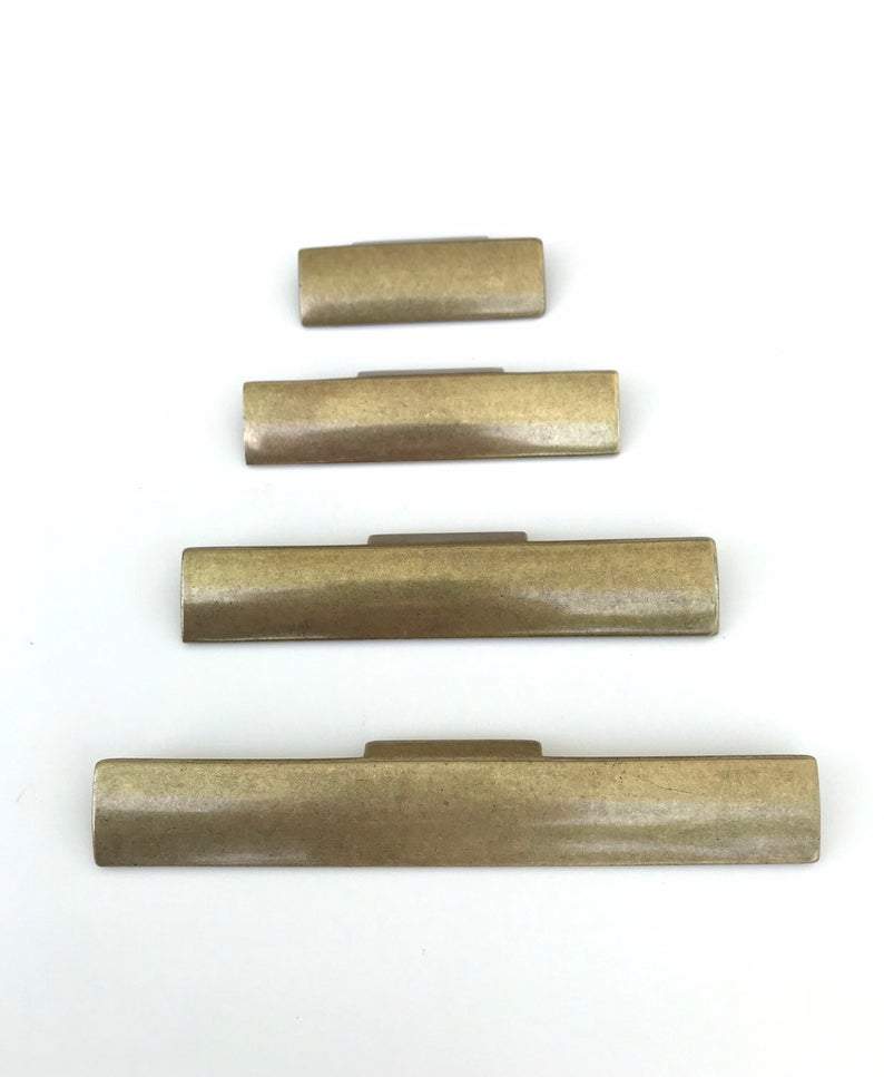 Rectangular "Dara" Aged Brass Drawer Pulls - Cabinet Handles | Pulls